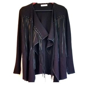 Zara Knit fringe cardigan